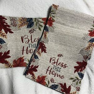 BLESS THIS HOME PLACEMENT MATS & TABLE RUNNER